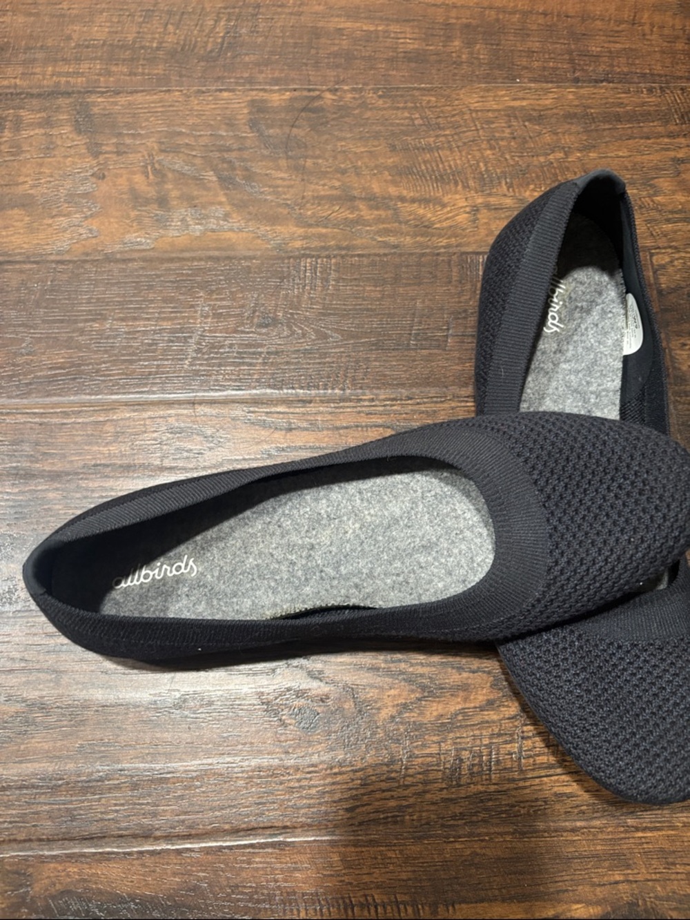 allbirds Women's Black Knit Ballet Flats - Picture 2 of 5